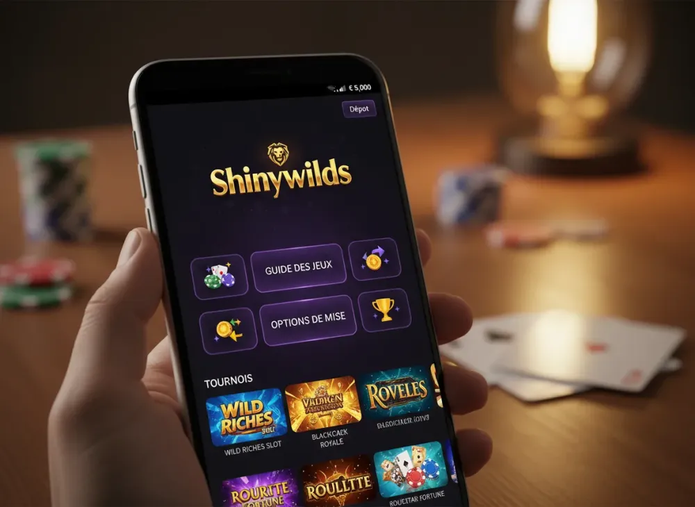 Shinywilds app guide des jeux et options de mise